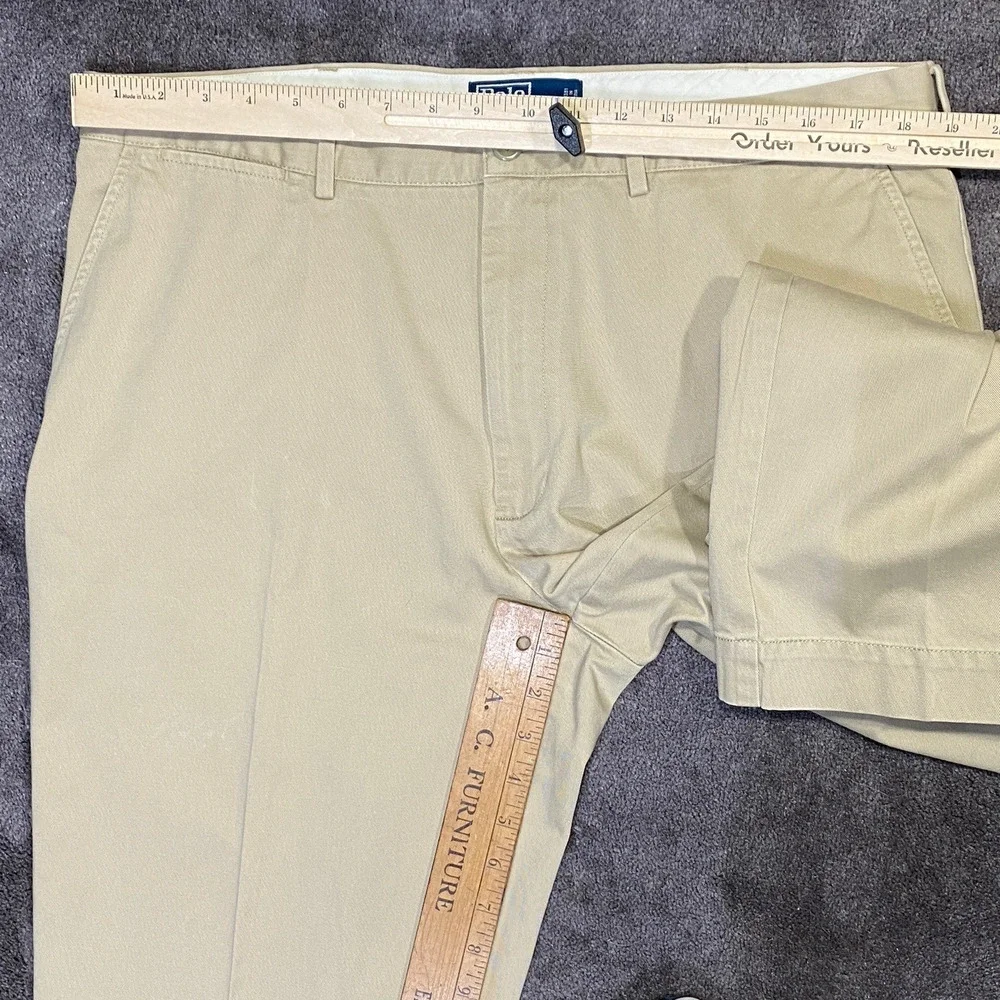 Polo Ralph Lauren The REAL Chino Pant Mens 38X31 Kahaki Classic Fit Cotton Twill